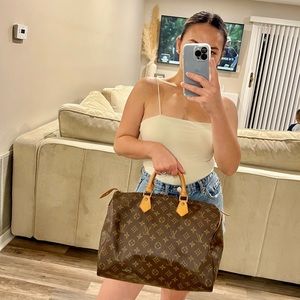 💯 Authentic LV Speedy 35